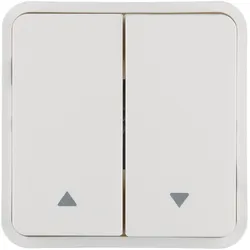 Hager WNT982B Wippe 2fach für Taster BA AP, Bedruckung Pfeile unten, W.1 IP55, p.weiß