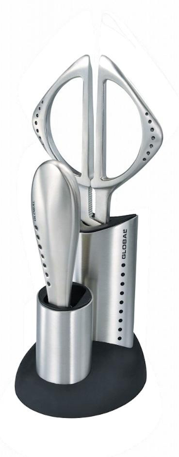 Global GS-104 Keukenset met schaar van 21 cm en aardappelschilmes met voet