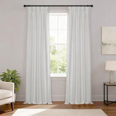 Exclusive Fabrics Performance Linen Luxury Blackout Curtains (1 Panel) - Thermal Insulation, Elegant Blackout Drapery