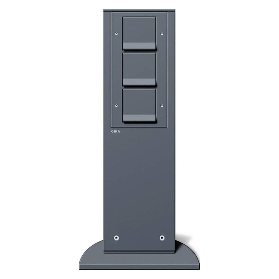 Gira 491mm anthrazit 134128 Energiesäule 3xSCHUKO erh. Ber.-sch. (134128)