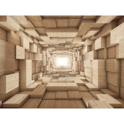Fototapete PAPERMOON "Abstrakt 3D Effekt", bunt, B:3m L:2,23m, Vlies, Tapeten