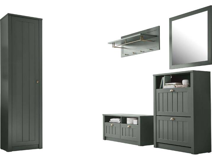 Garderobenschrank HOME AFFAIRE ASCOT , grün, B:50cm H:197cm T:43cm, Schränke, Garderobenschrank