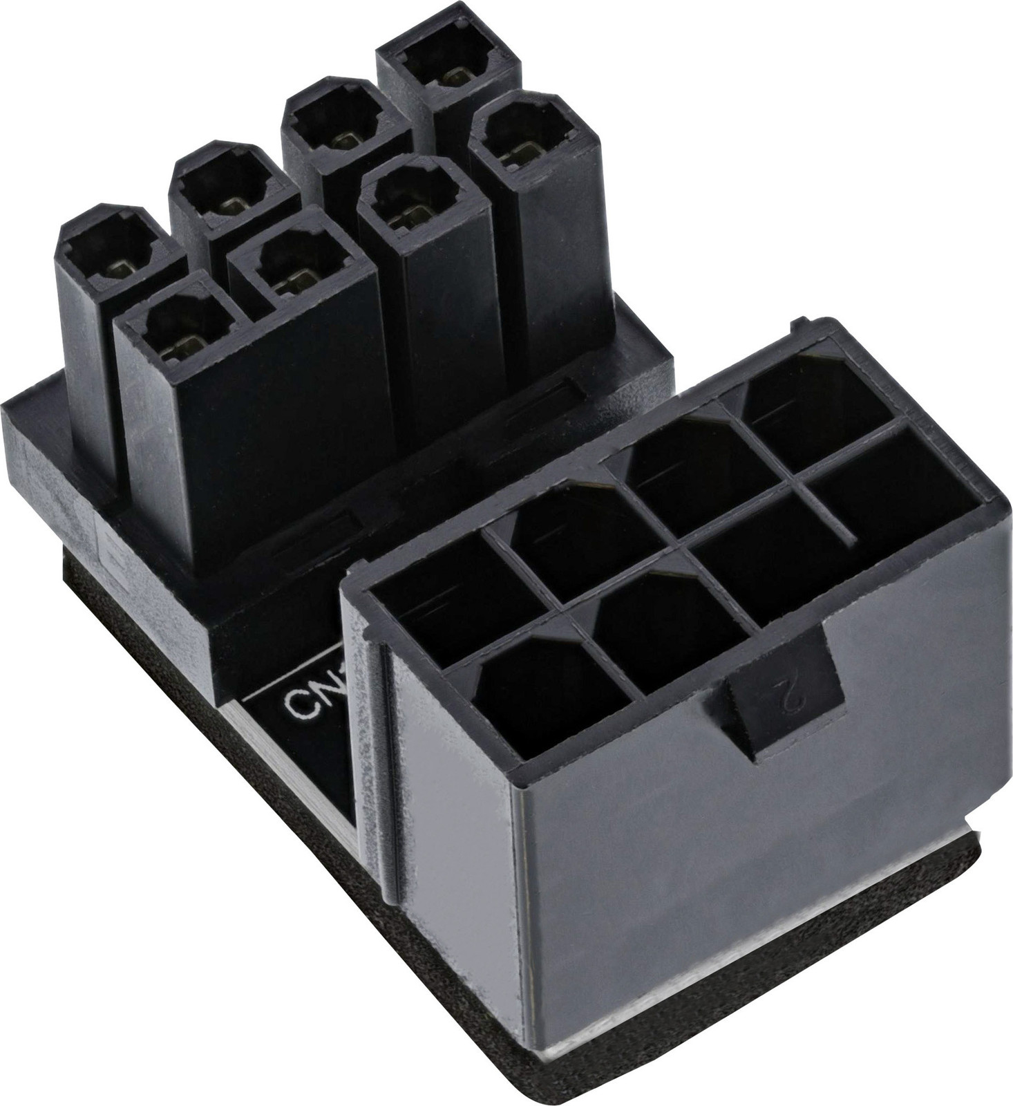 InLine 26638F Stroomadapter met 180 graden gedraaide ATX 8-polige stekker voor desktop grafische kaarten, intern