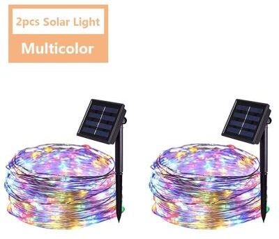 Uplift Picks Solar Fairy String Lights Create Magical Garden Glow For Every Celebration rgb (2 Pcs) 12 M 100 Led
