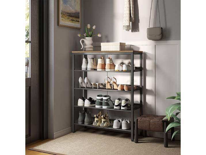 Schuhregal 75 x 93 x 28cm Braun