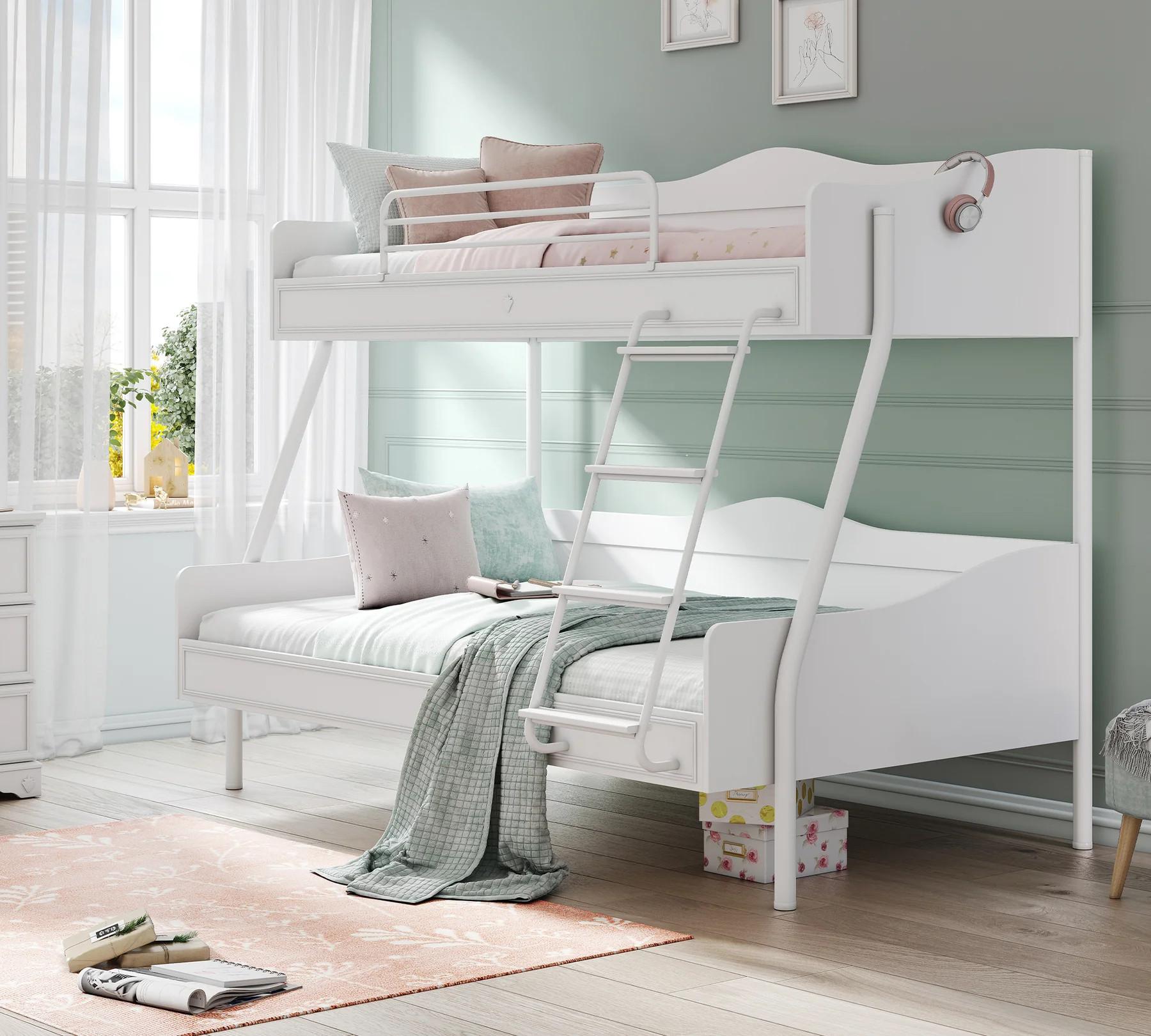 Cilek Etagenbett Romantic, Liegefläche oben 90x200 cm, unten 120x200 cm