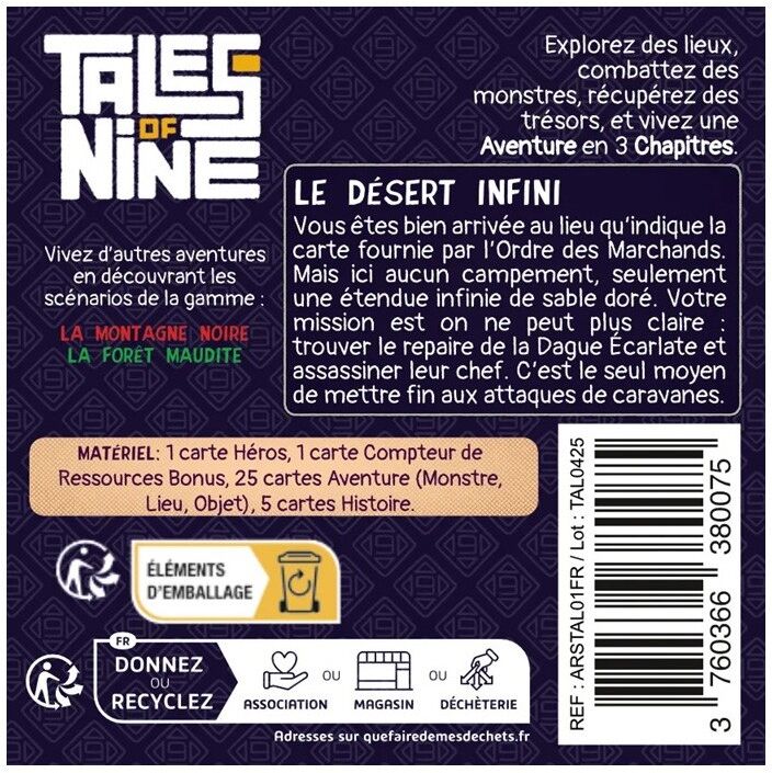 Arkham Society Tales of Nine 3 : Le Désert Infini