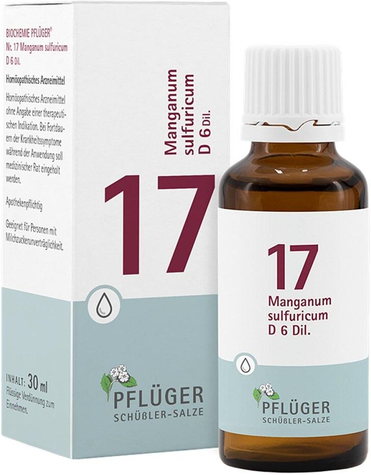 Schüßler-Salze Biochemie Pflüger 17 Manganum Sulfur. D6 Tropfen