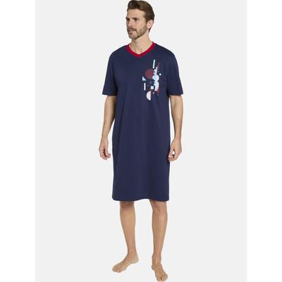 Pyjama JAN VANDERSTORM "Doppelpack Nachthemd SODDE", Herren, Gr. 6XL, rot (rot dunkelblau), Homewear-Sets Pyjama