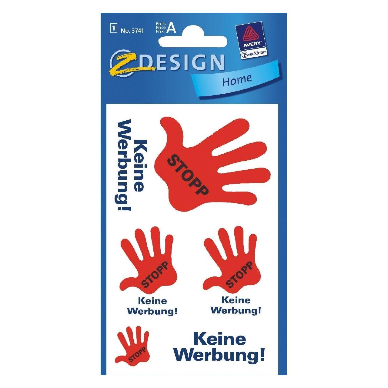 Z-Design Informationsetiketten "Stop - Keine Werbung" (3741)