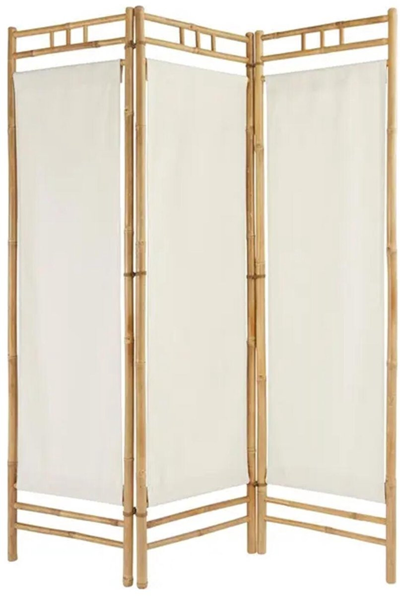 Atmosphera Bamboe Paravent Wit H: 170 cm x B: 140 cm