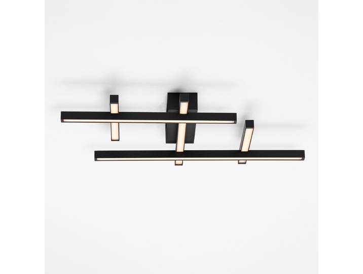 Plafonnier Pace type A 58 x 8 x 41cm Noir/Noir Aluminium LED non-remplaçables Module LED