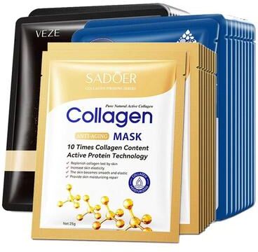 Uplift Picks Hyaluronic Acid Collagen Sheet Mask Set Hydrating Korean Skincare Pack c
