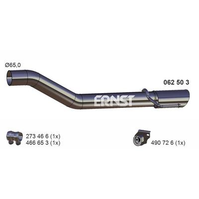 ERNST Abgasrohr 062503 hinten für GM