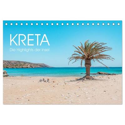 Kreta - Die Highlights der Insel (Tischkalender 2026 DIN A5 quer), CALVENDO Monatskalender