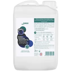 HAKA Dunkle Textilien Waschmittel 3l Flüssigwaschmittel für Jeans, dunkle Wäsche