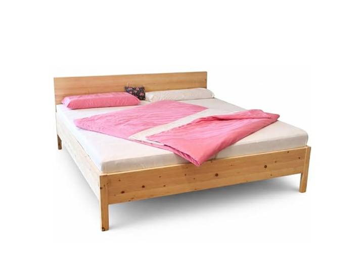 Geborgenschlafen EDDA Massivholzbett 90x200 aus Zirbenholz – Metallarmes Holzbett mit Kopfteil & Komforthöhe 47 cm Massivholz Bettgestell aus Alpen Zirbe
