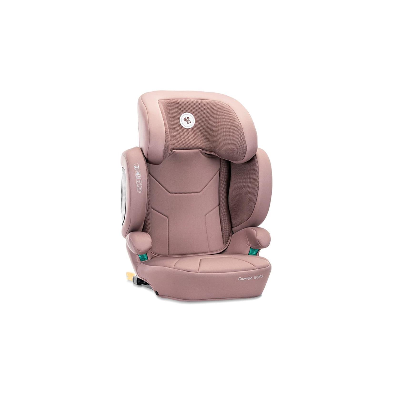 Lorelli Kindersitz Growgo Isofix i-Size 100x150cm Isofix klappbar Kopfstütze rosa