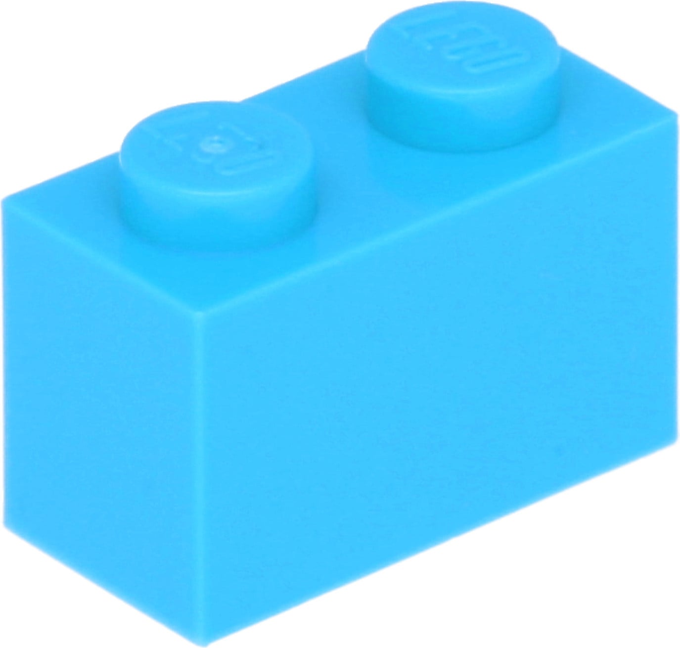 Lego 10 stuks basisstenen 1x2 middelblauw