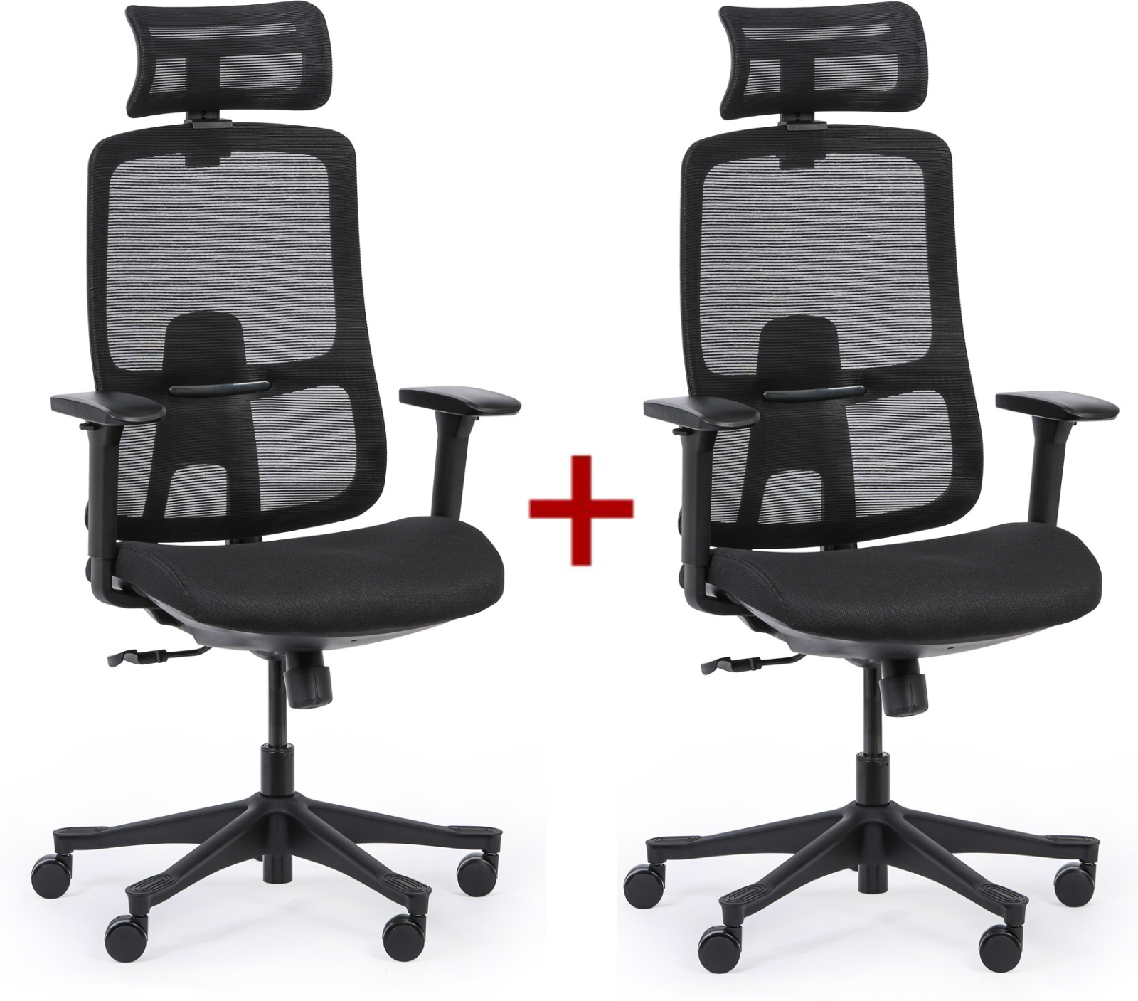 B2B Partner Bürostuhl LYNX 1+1 GRATIS, schwarz
