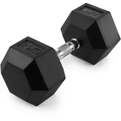 Gummierte HEX-Gusseisenhantel 25 kg - UpForm