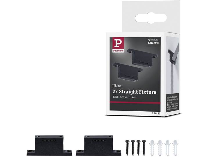PAULMANN Hängeleuchte ULine Zubehör 2er-Pack Gurt Halter 2er-Set Schwarz , schwarz, H: 3cm, 2 Stk., Leuchten, Hängeleuchte