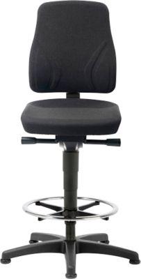 Drehstuhl All-In-One 9631, Aufstiegshilfe und Gleitern, Stoffpolster, Duotec schwarz meliert