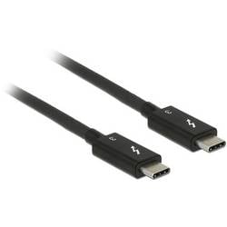 Delock Thunderbolt Anschlusskabel Thunderbolt™ (USB-C®) Stecker, Thunderbolt™ (USB-C®) Stecker 0.50 m Schwarz 84844 Thunderbolt™-Kabel