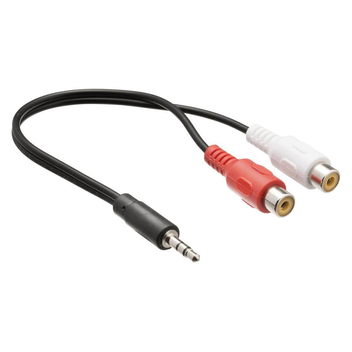 Nedis Adaptateur Audio Jack 3"1/2 vers 2 x RCA Femelle 0.20m (0.20 m) (VLAP22250B02)