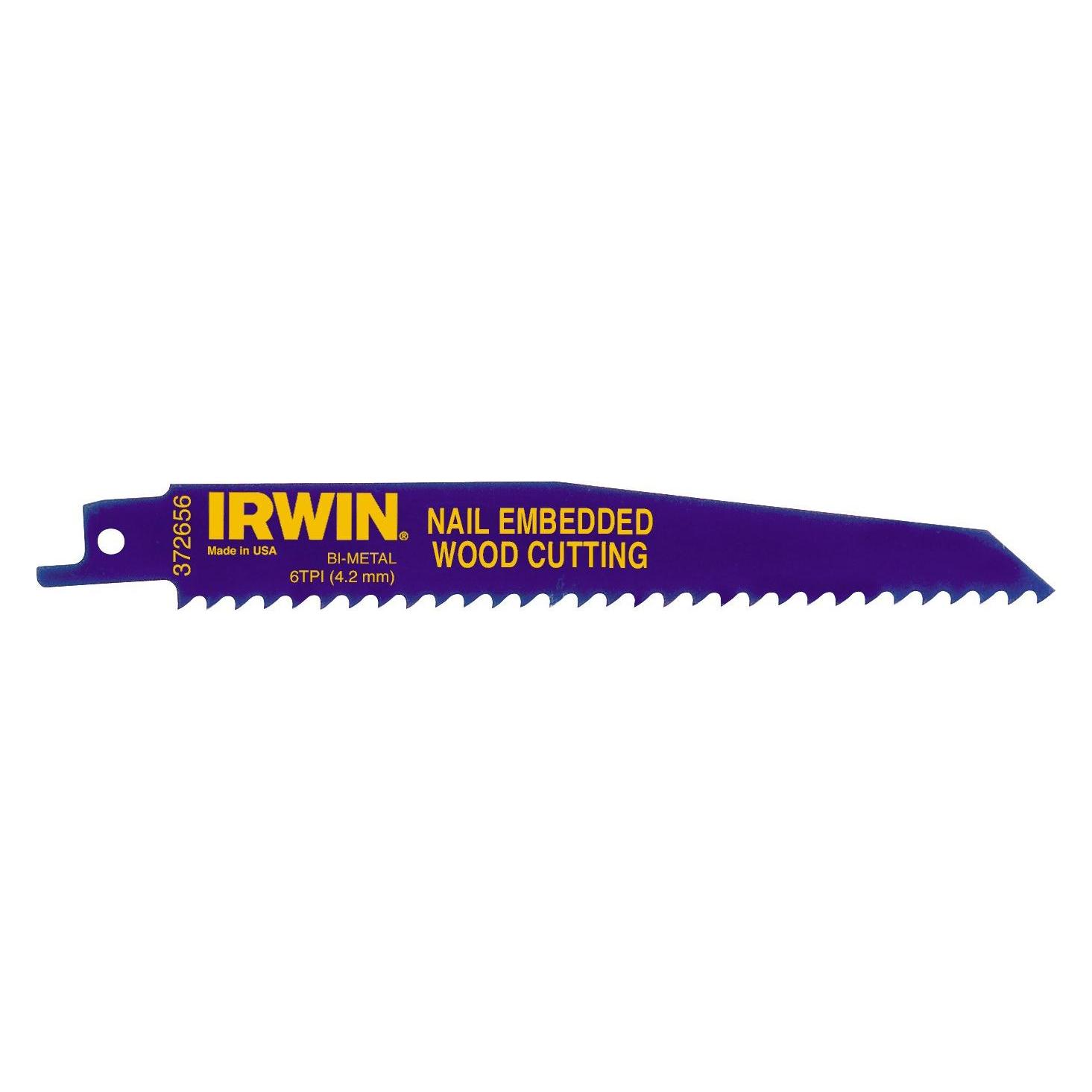 Irwin 25 Sierra sable Bimetal para Madera 656R 6TPI (10504146)