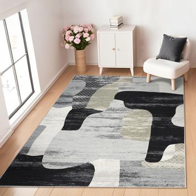 Garvee Modern Color Block Geometric Area Rug