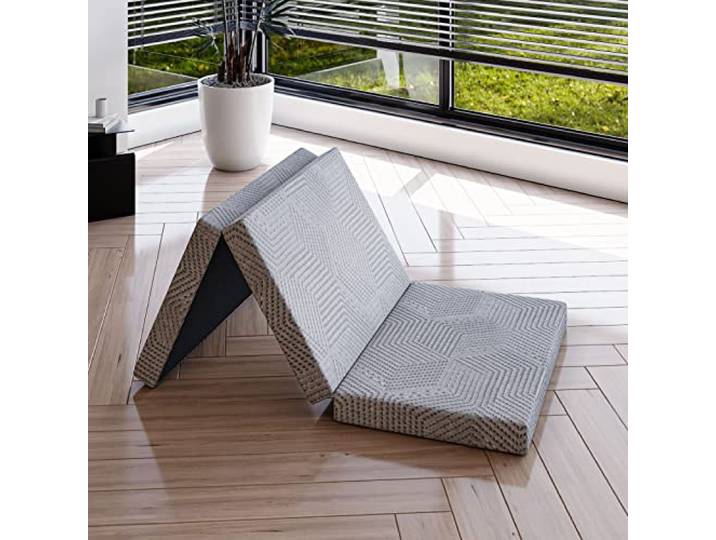 EGOHOME Klappmatratze 80x195cm, 3-teilige Faltmatratze Härtegrade H3, Hoch 10 cm, Gel Schaumstoff Faltbare Matratze 195x80 cm für Reisen, Camping, Outdoor, Boden, Gästebett, Öko-Tex Zertifiziert