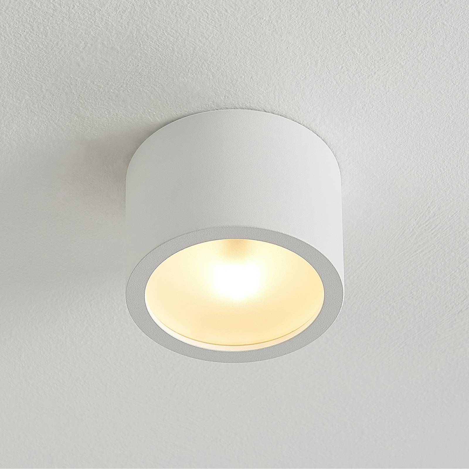 Downlight Nieva Arcchio, dimmable, White / opal, Hallway, Aluminium, Modern, Ceiling Light
