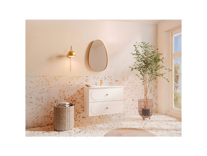 Meuble sous vasque suspendu - Blanc - 80 cm - SATOBAL