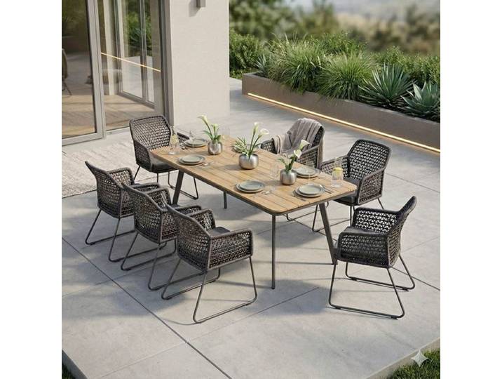 Niehoff Kubu Gartenmöbel-Set L (6 Plätze) Tisch 220x95cm