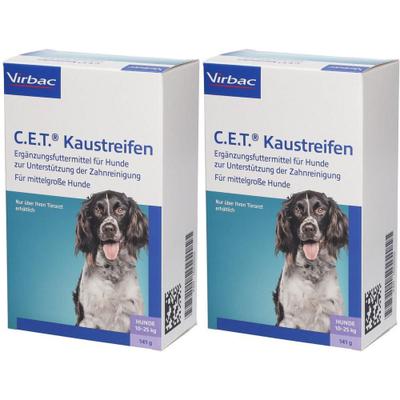 C.e.t. Kaustreifen f.mittelgroße Hunde 2x 2x141 g Streifen
