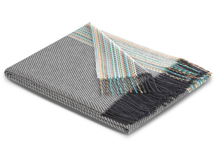 Plaid BIEDERLACK Essence , grau, B:140cm L:190cm, Baumwolle, Polyester, Wohndecken, Plaid, federleicht mit aussergewöhnlichem Dessin