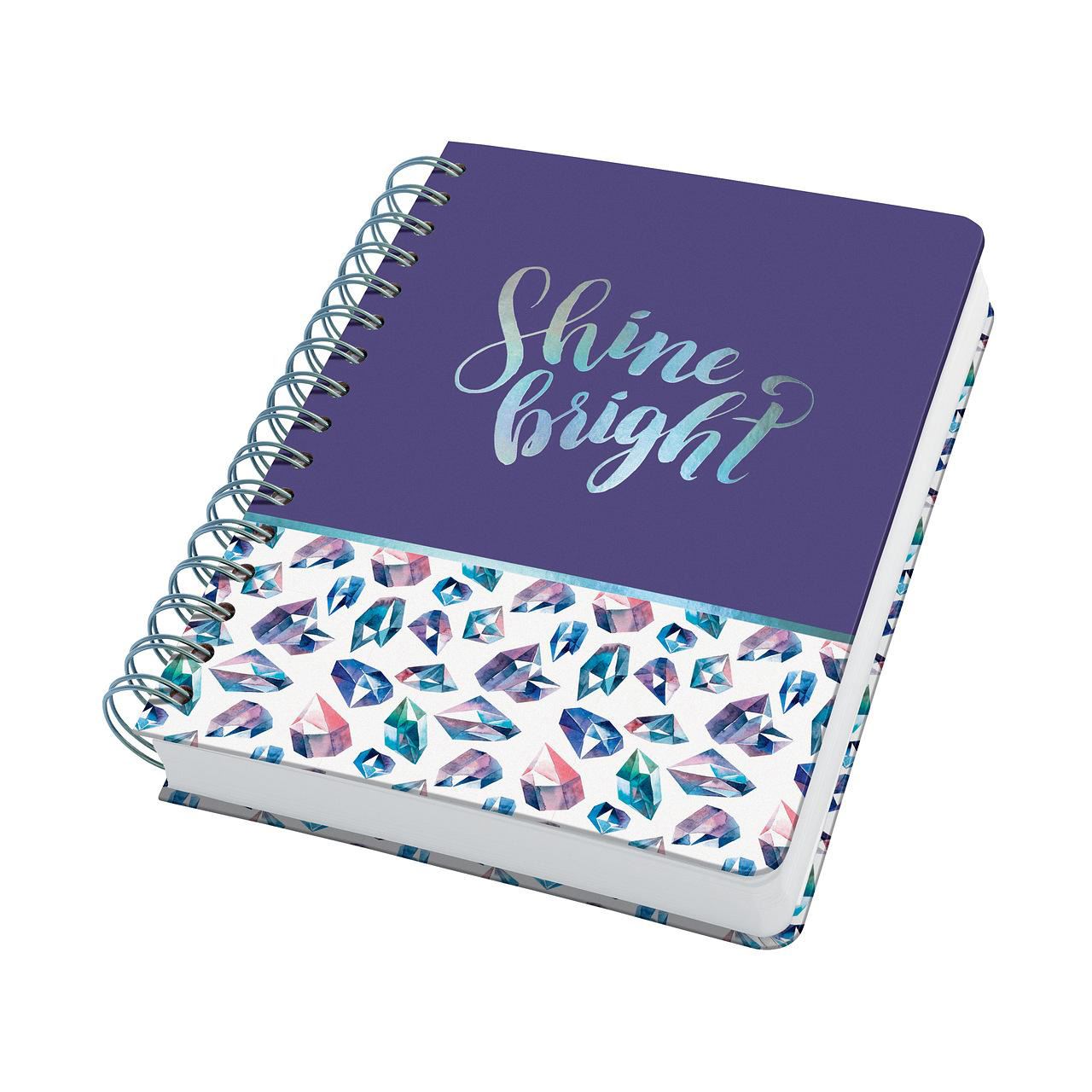 SIGEL Notizbuch mit Spirale Jolie ca. DIN A5 punktraster, lila/weiß Hardcover 240 Seiten