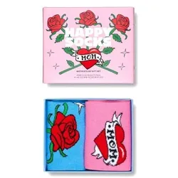 Happy socks 2P Mom Gift Box Rosa Muster Gr 36/40 Damen