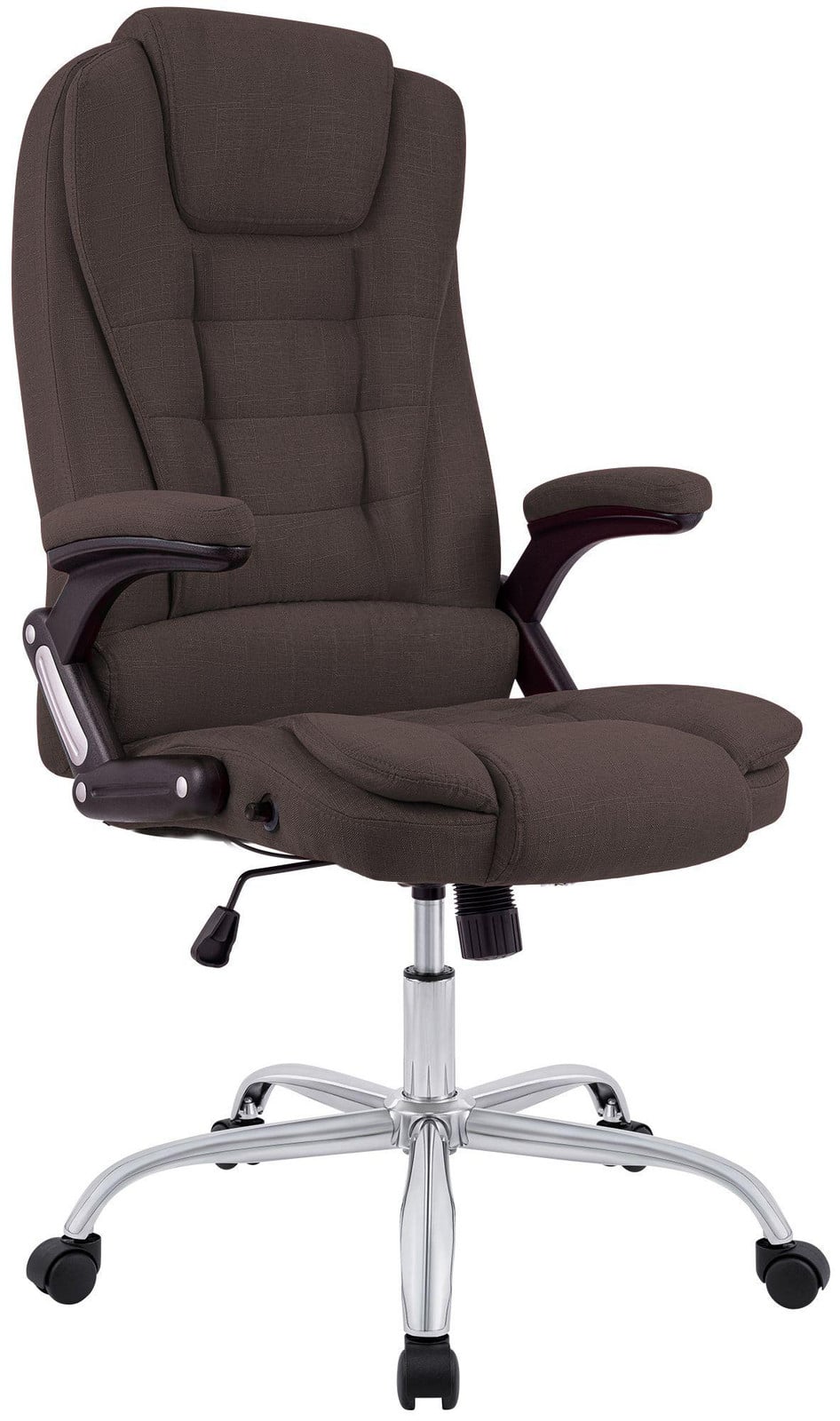 CLP ergonomische bureaustoel Thor, draaistoel met modern design, bruin