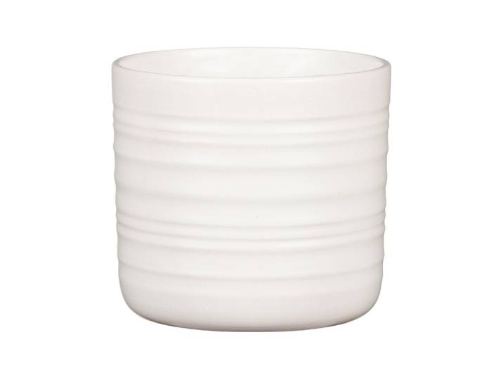 Blumentopf SCHEURICH Blumentopf Weiss , weiss (weiß), H:26cm Ø:28,5cm, Keramik, Pflanzgefässe, Blumentopf