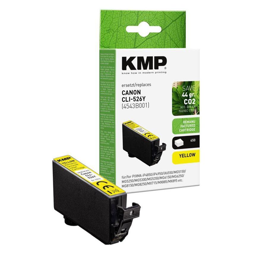 KMP Tintenpatrone yellow kompatibel mit Canon CLI-526 Y (Y) (1513,4009)