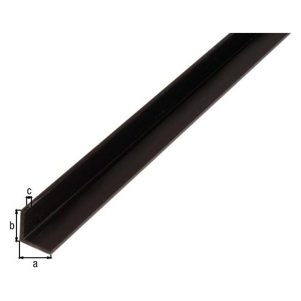 Kaiserthal Winkelprofil PVC schwarz 20x20x1,5 mm, 2 m (4004338479138)