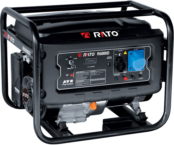 Rato R6000D AVR - Benzin-Stromerzeuger mit AVR-Regelung und Elektrostarter 6 kW - Dauerleistung 5.5 kW - 230V