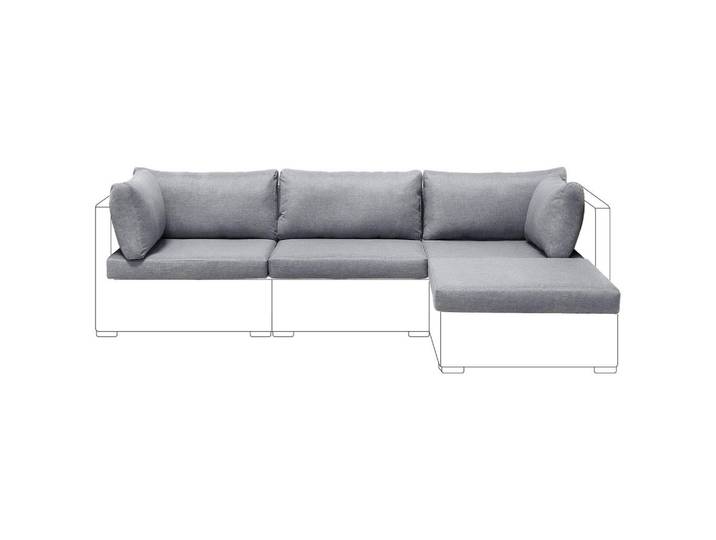 Beliani Outdoor-Kissenbezug-Set Grau Sano, 76x76 cm, Heimtextilien, Bezüge, Kissenbezüge