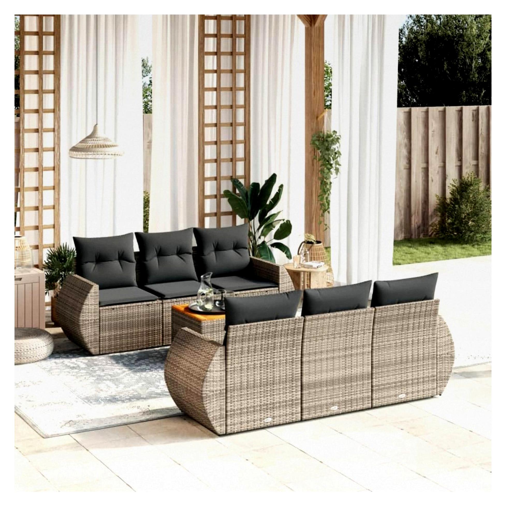 Gartenlounge mit Stauraum, Rattan Sofa, Outdoor Möbel, Ecklounge, Terrassenmöbel, Gartenmöbel, Sitzgarnitur