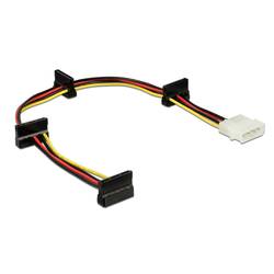 Delock Strom Anschlusskabel [1x - 4x ] 0.4 m Mehrfarbig 60142