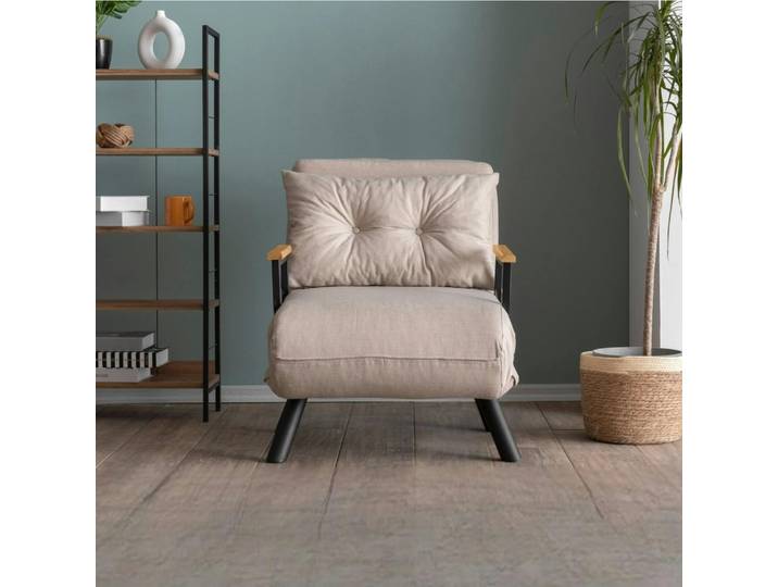 Fauteuil convertible + coussin MODI - Ecru