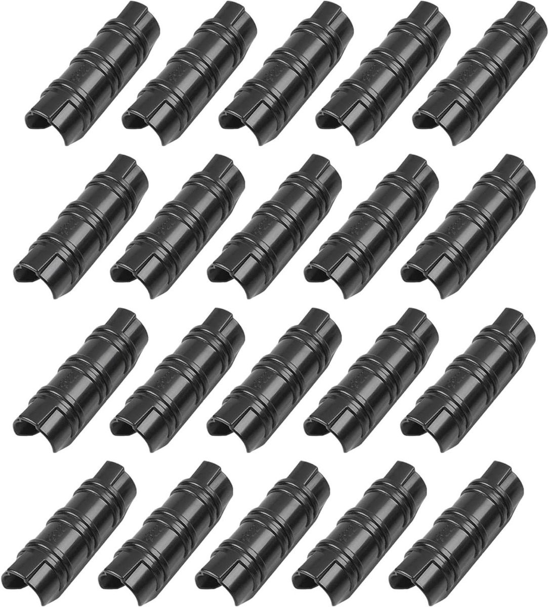 Zwarte Plastic Buisclips voor Kasconstructies - 20 mm