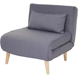 Décoshop26 - Einzel-Schlafsofa/Sessel/Liegesessel/Klappstuhl in hellgrauem Stoff 04_0003095